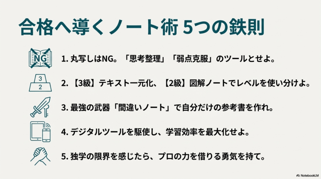 FP試験合格へ導くためのノート術5つの鉄則まとめ