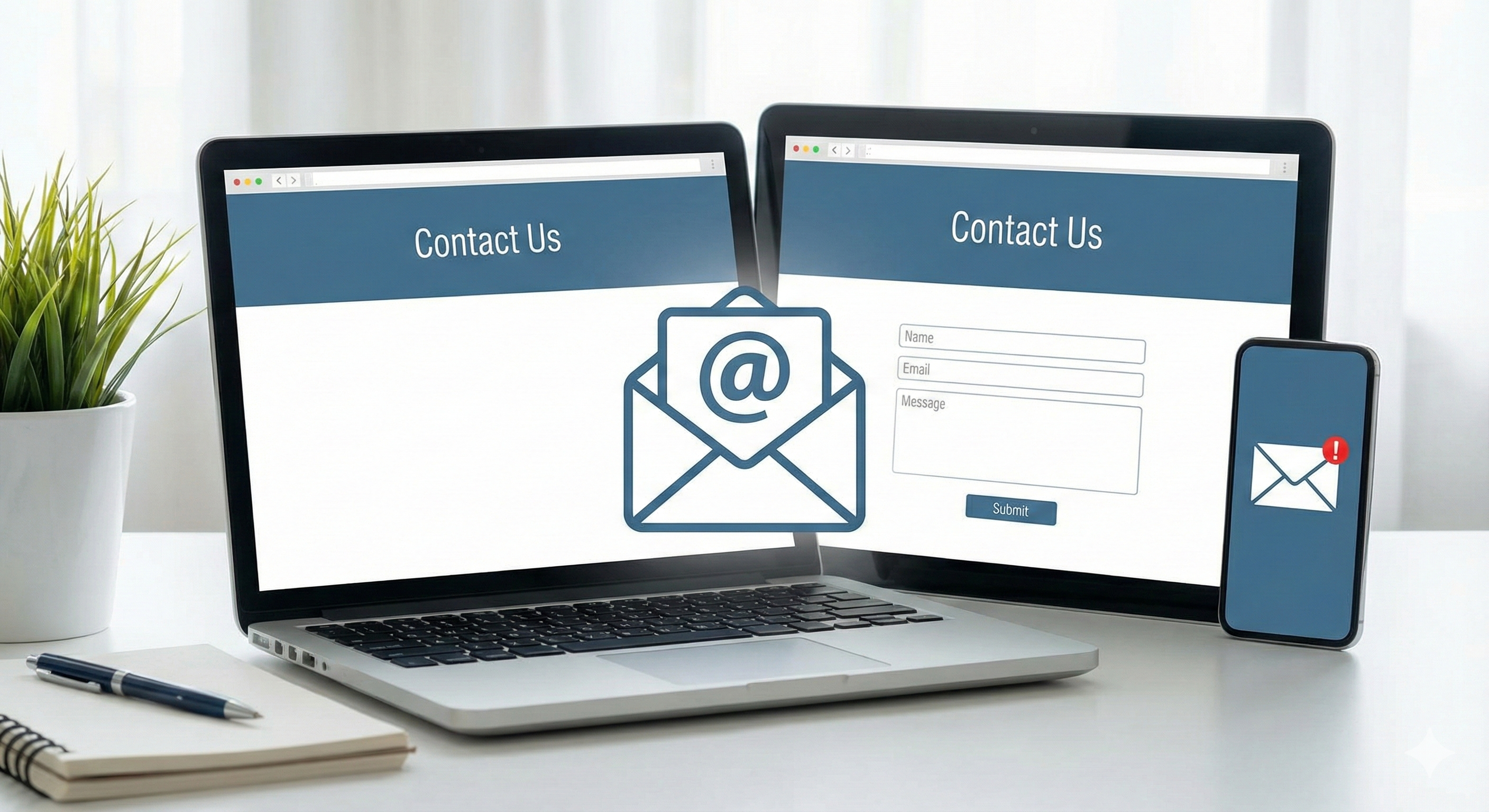 ミチプラスworkにコンタクトをとるイメージ画像