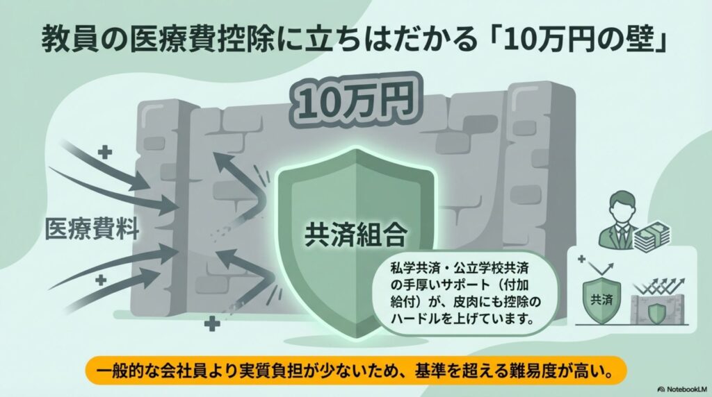 教員の医療費控除における10万円の壁と共済組合の手厚いサポート
