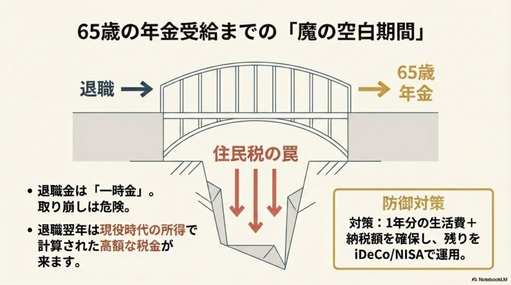 退職後の住民税の罠と年金までの空白期間