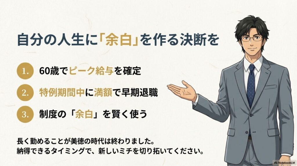 余白を作る決断と退職戦略のまとめ