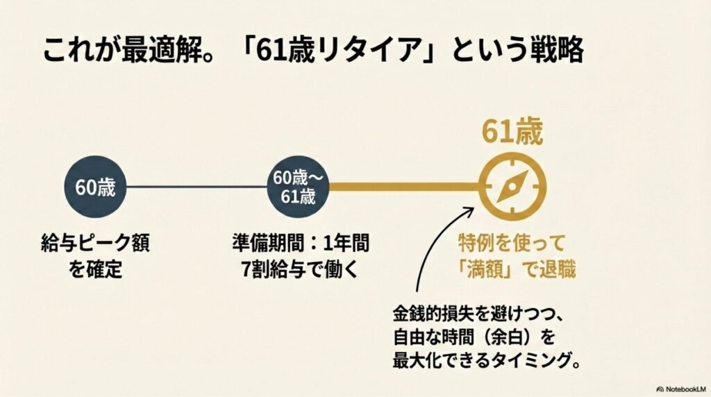 61歳での早期退職戦