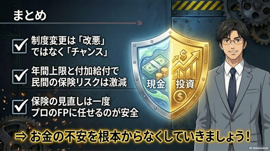 安心した表情で家計のシールドを構える様子のアイキャッチ画像
