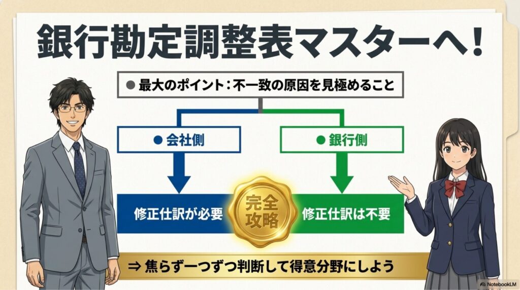 ズレの原因を見極めるポイントと合格へのメッセージ図解
