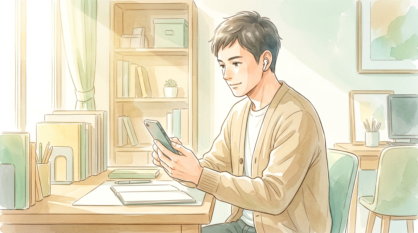 多忙な教員がスキマ時間で英語学習・TOEIC対策を進めるイメージ