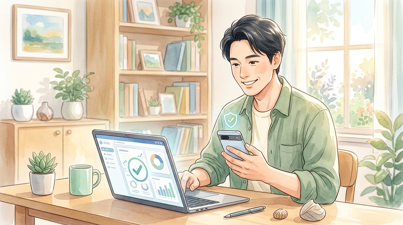 スマホやPCから簡単にマネックス証券の口座開設を進めるイメージ