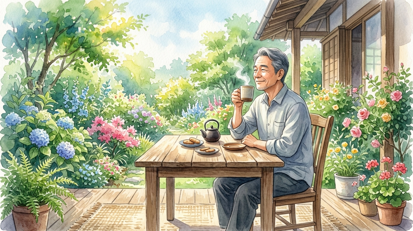 教員の早期退職後に後悔しない充実したセカンドライフを満喫するイメージ