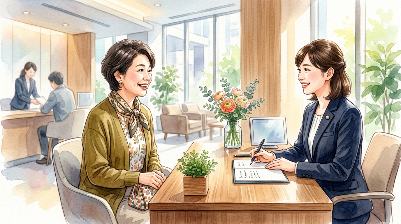 教員が公務員の社会的信用を活かして有利な不動産融資を受けるイメージ