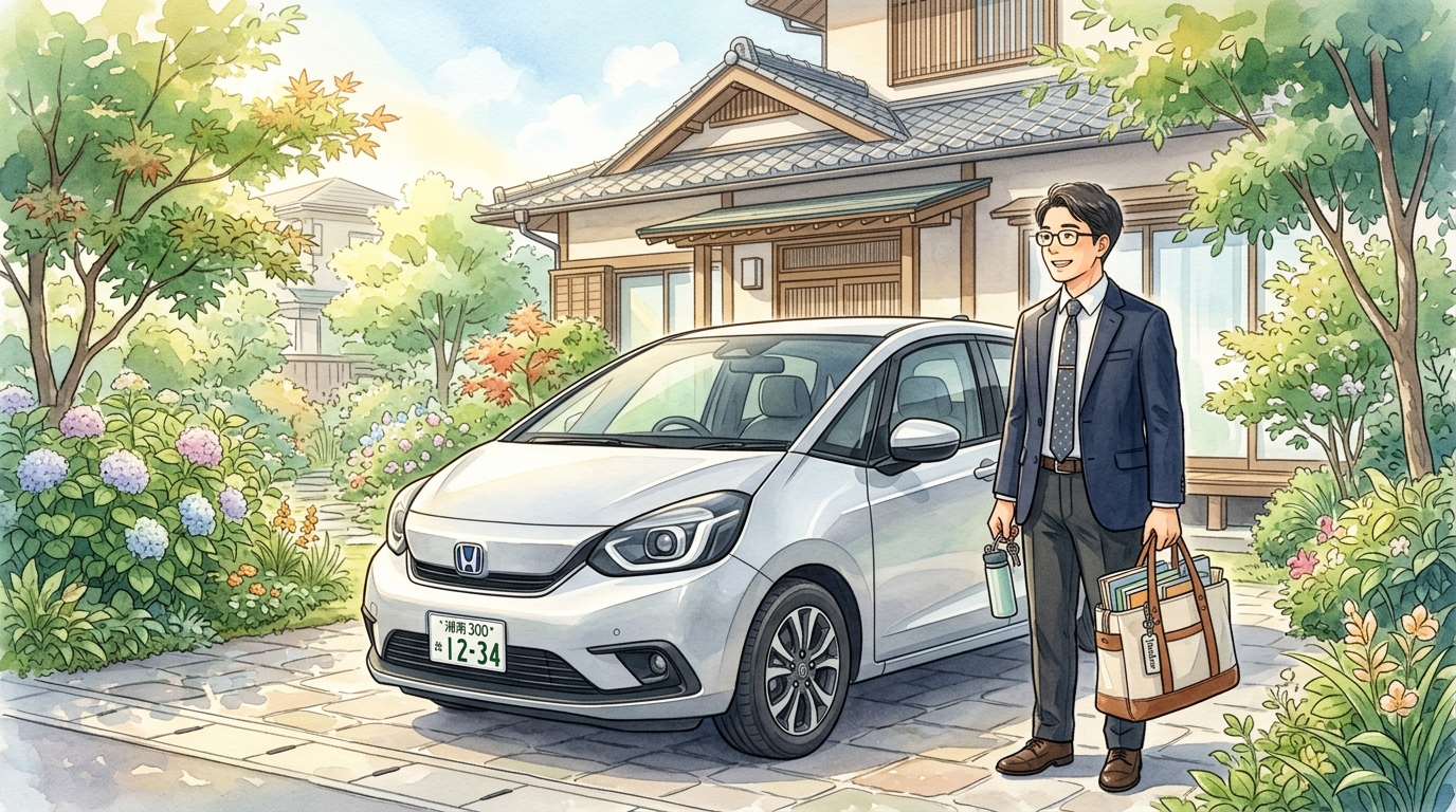 教員のマイカー通勤と自動車保険・通勤手当の仕組みをFP解説するイメージ