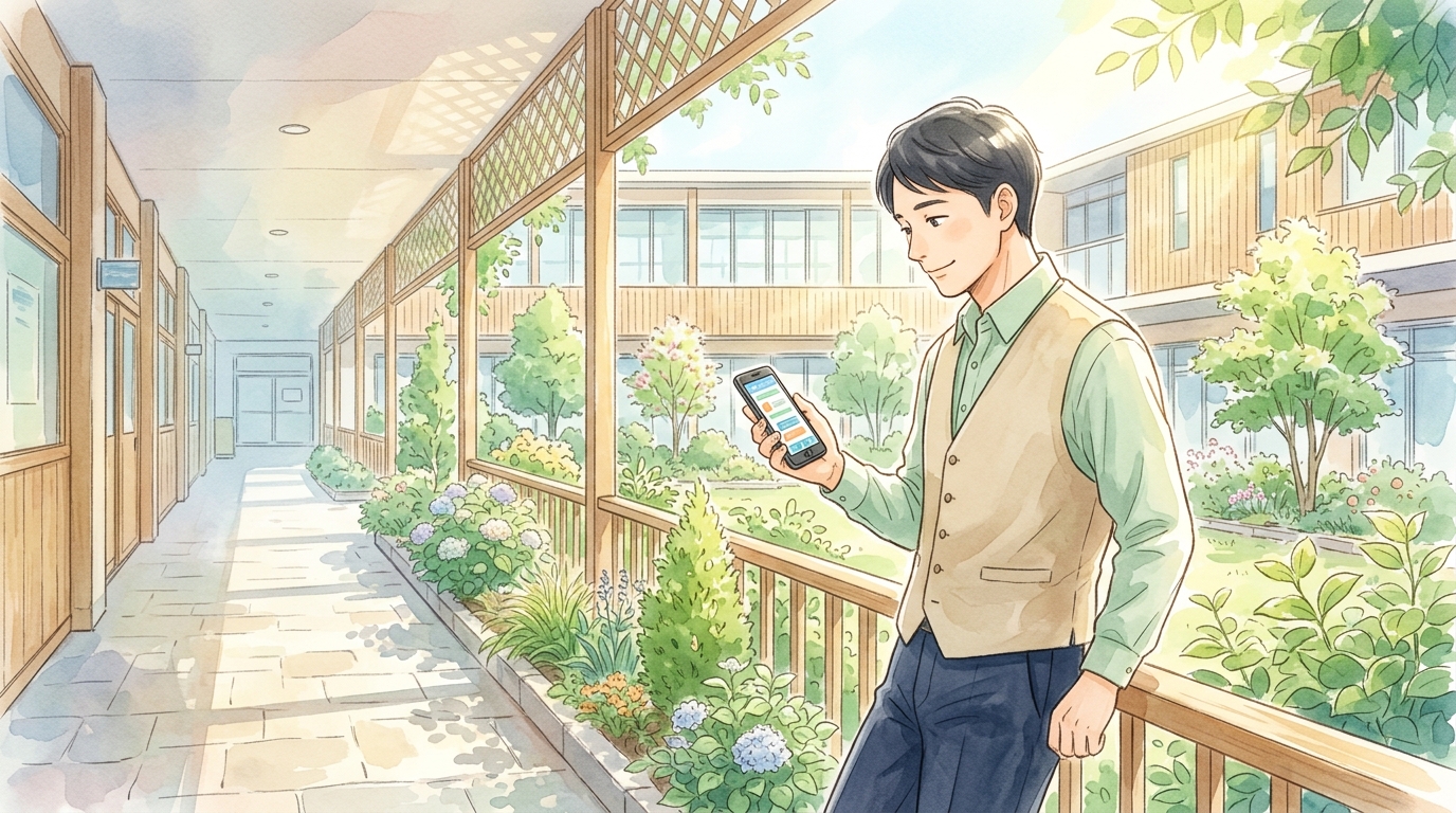 多忙な平日のスキマ時間にスマホで英会話学習を進めるイメージ