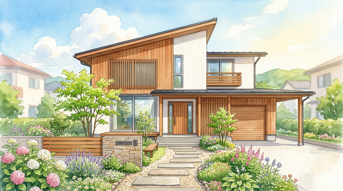 持ち家手当が廃止された現代の教員の一戸建てマイホームイメージ