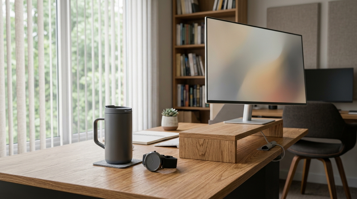 職員室の狭い机を立体活用する机上台と姿勢改善シート
