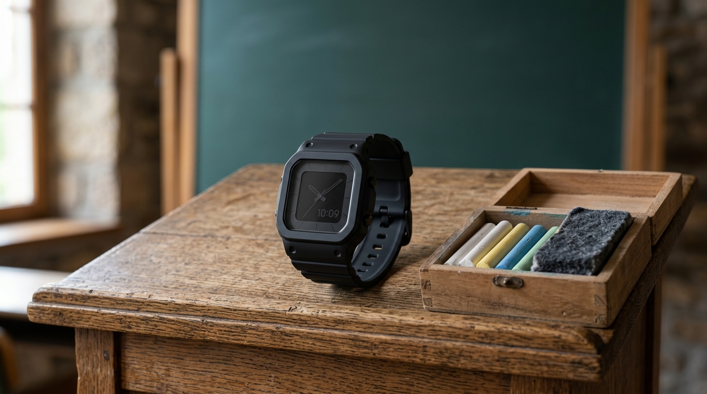 黒板前や体育指導でも安心なタフなG-SHOCK